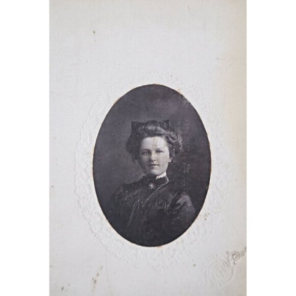 5 Victorian Photographs on Board Man Woman Portrait Vintage Black White Picture - Picture 2 of 6